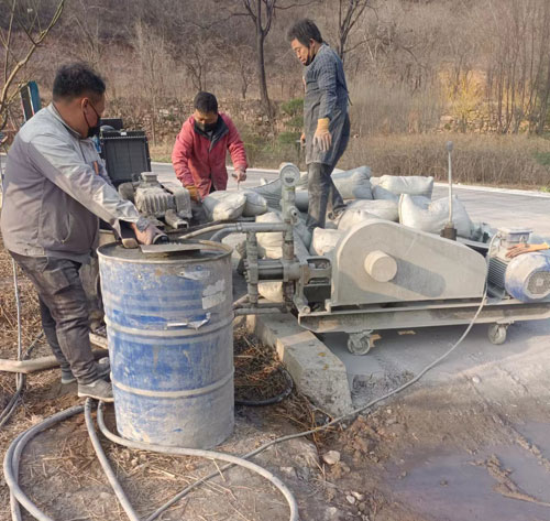 胡场镇路面下沉注浆